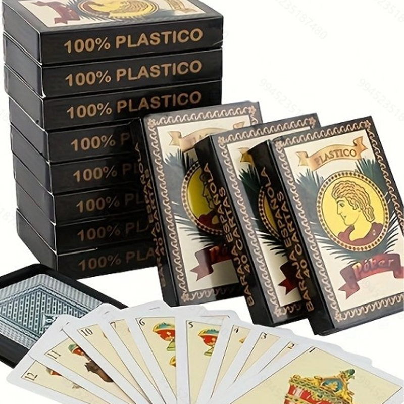 Party Games In Spanish - Naipes de plástico impermeables de PVC