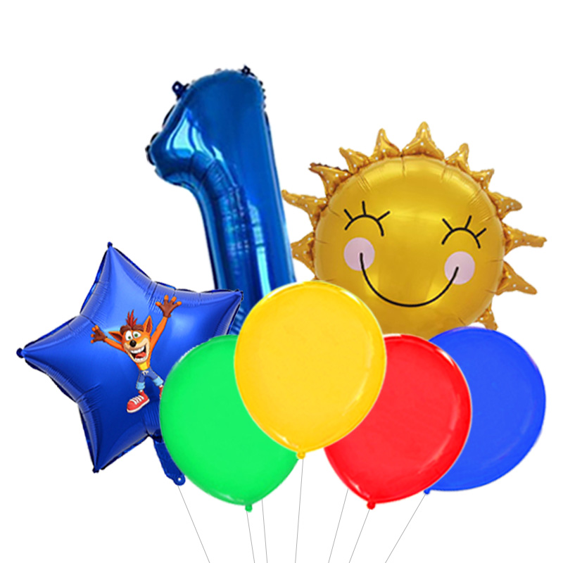 Globos de foil de Crash Bandic - Party Games Popular reseña y precio