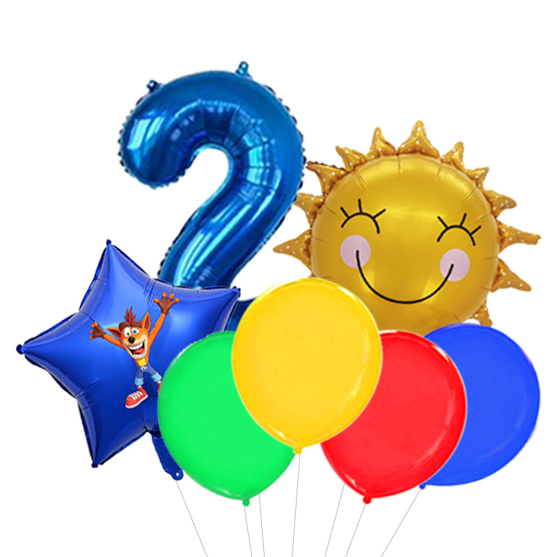 Globos de foil de Crash Bandic - Party Games Popular reseña y precio